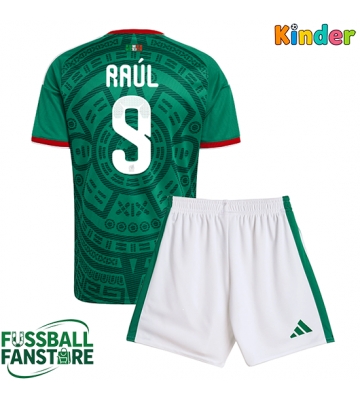 Mexiko Raul Jimenez #9 Replik Heimtrikot Kinder WM 2026 Kurzarm (+ Kurze Hosen)